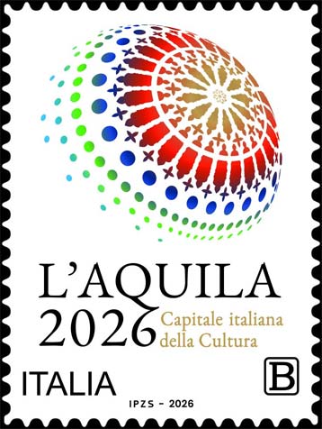 Francobollo Logo dell'Aquila Capitale Italiana della Cultura 2026 -  2026