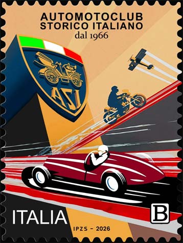 Francobollo Logo dell'Asi e Veicoli -  2026