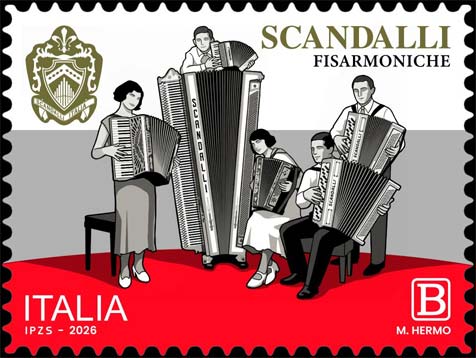 Francobollo Sandalli Fisarmoniche -  2026